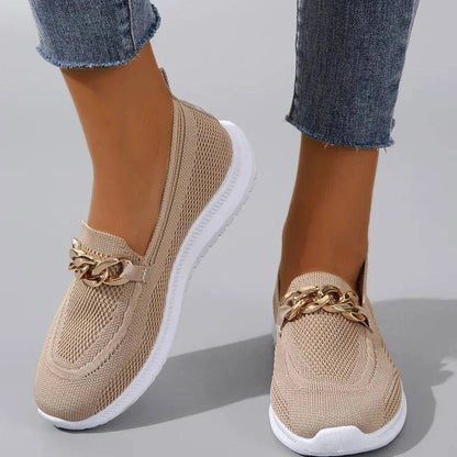 Aurelia Women's Gold Knot Loafers - VibreMode