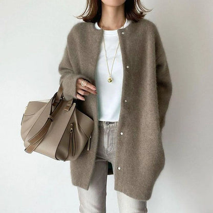 Women's Knitted Cardigan Button Closure
