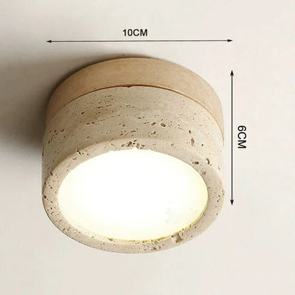 Natural Stone Flush Mount Light Modern