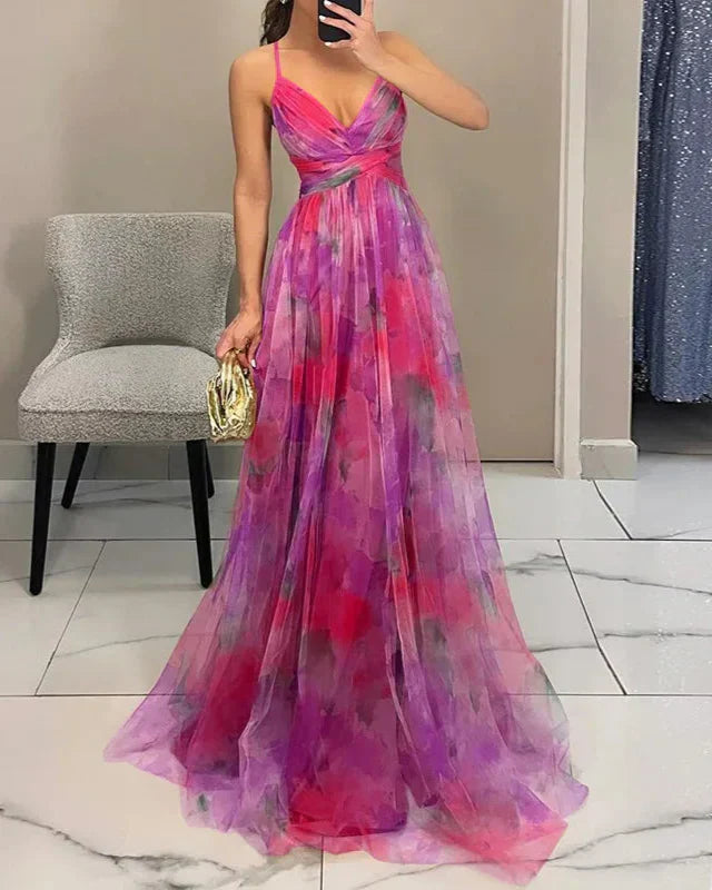 Women's Sleeveless Floral Maxi Dress
