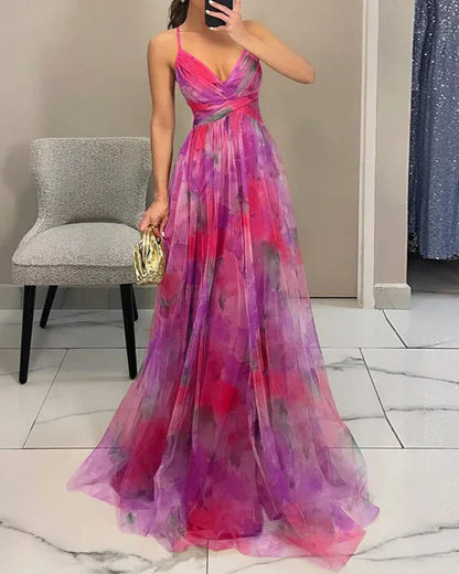Women's Sleeveless Floral Maxi Dress