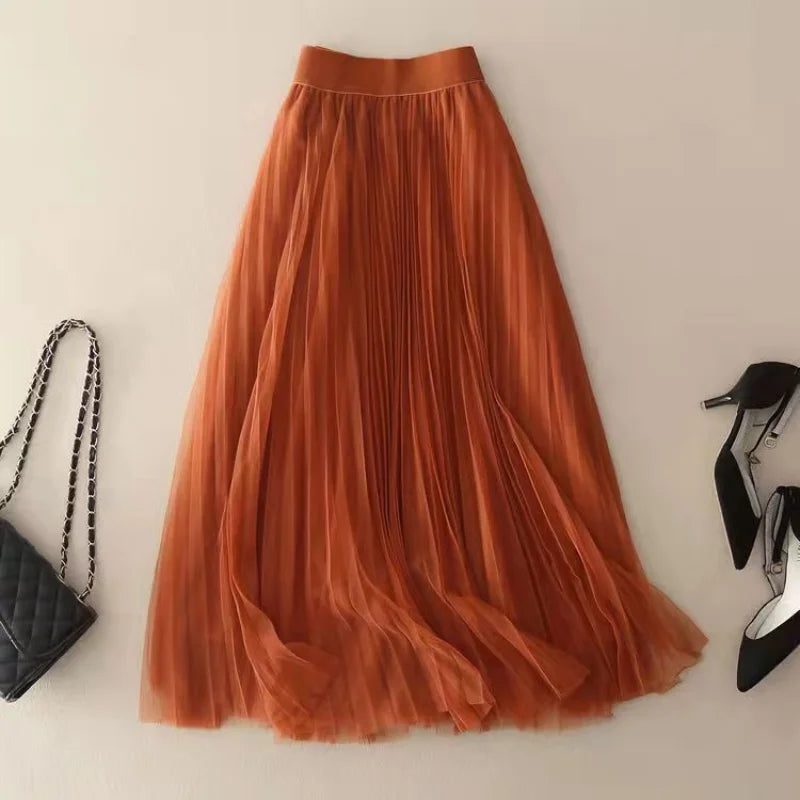 Women's Pleated Flowy Skirt