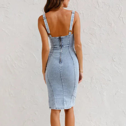 Women's Halter Jean Dress