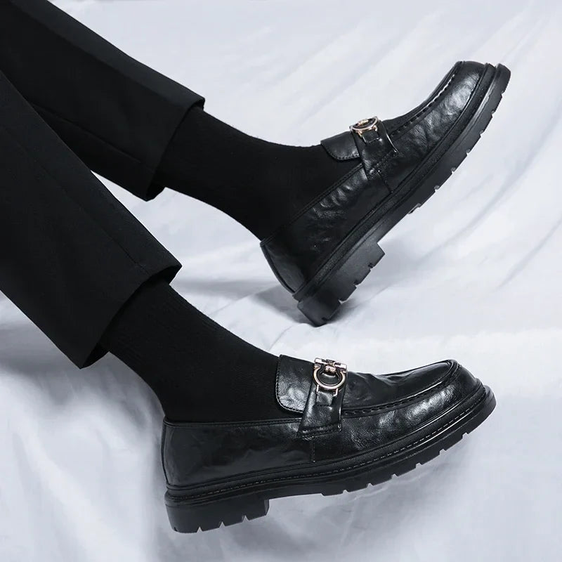 Classic Mens Leather Slip On Shoes