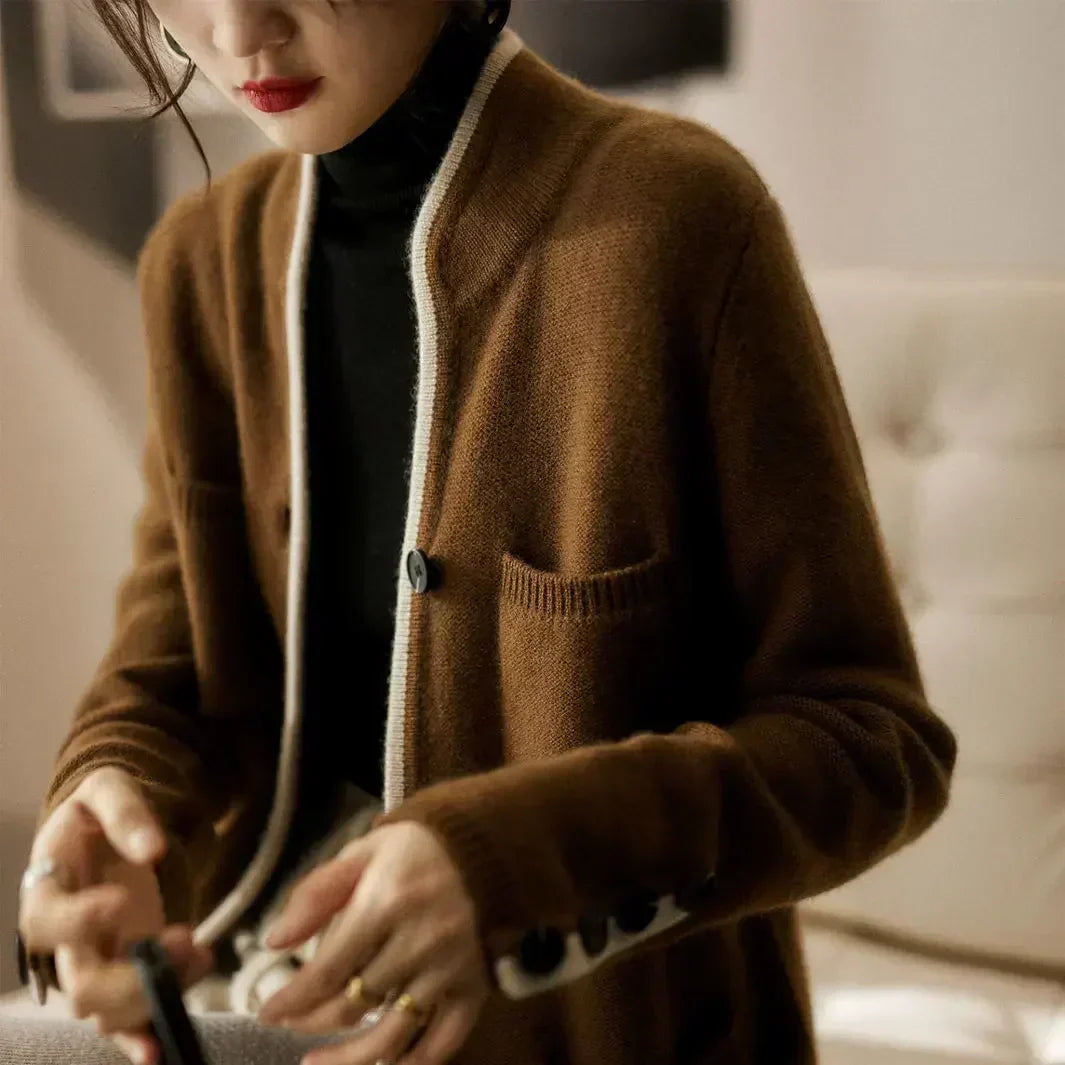 Women's Tailored Cardigan Button Up Vintage Style