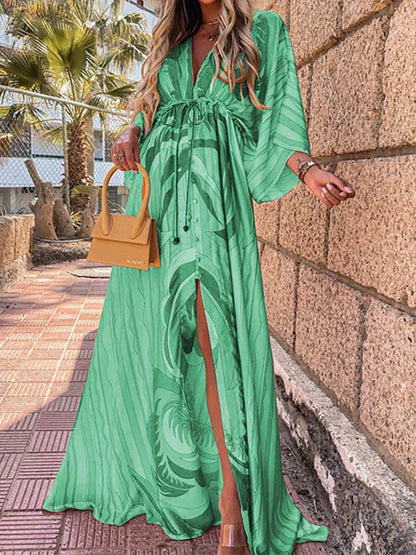 Women's Graphic Print Maxi Dress Colorful