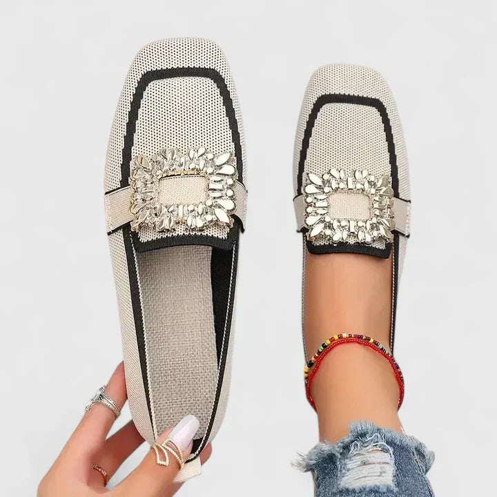 Comfortable Ladies Slip On Decorative Loafers Shoes