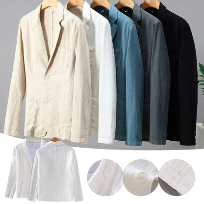 Renzo Men's Cotton Linen Blazer