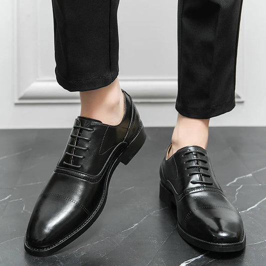 Authentic Premium Leather Oxford Shoes - VibreMode