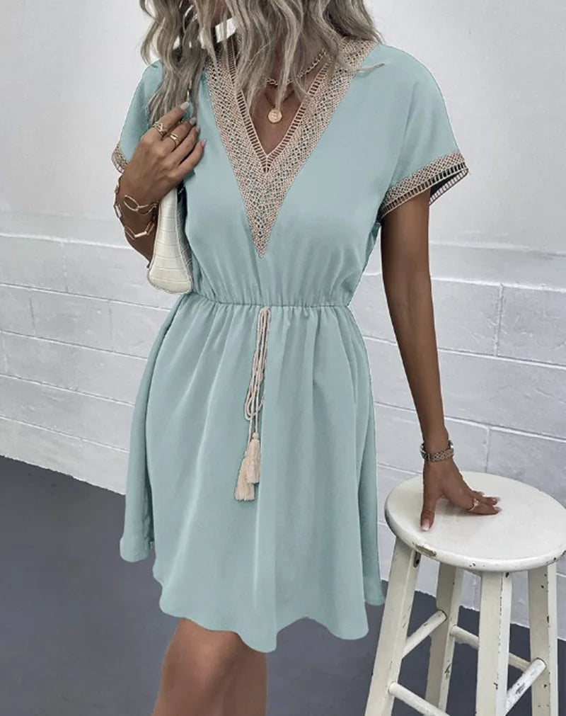 Relaxed Fit V Neck Floral Maxi Dress for Women