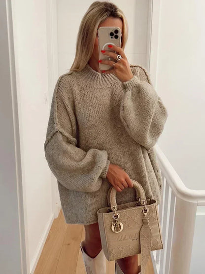 Women's Oversized Sweater Dress - VibreMode