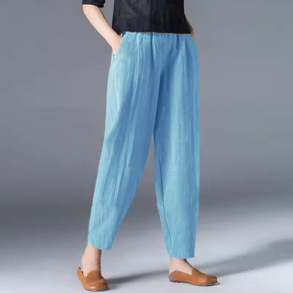 Women's Summer Trousers Elasticated Waistband