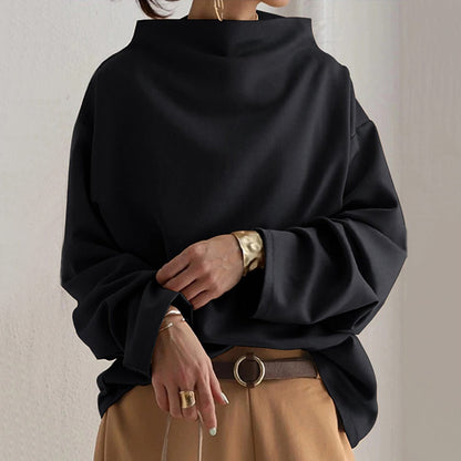 Cozy Crew Neck Sweater Top - VibreMode