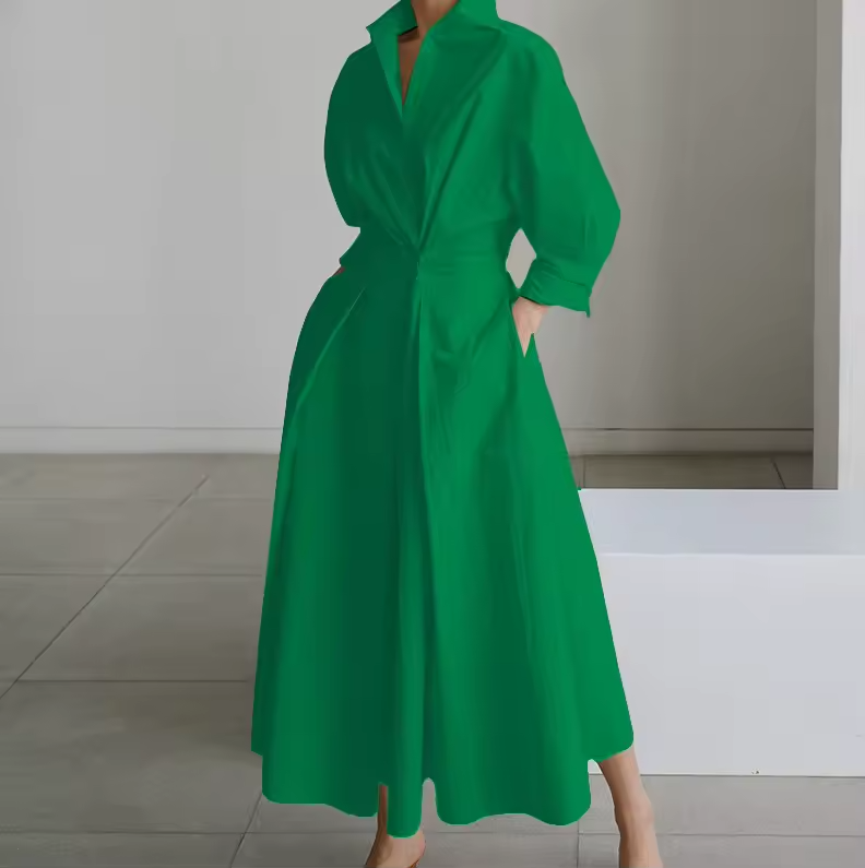 Classic Fit Waistline Shirt Dress