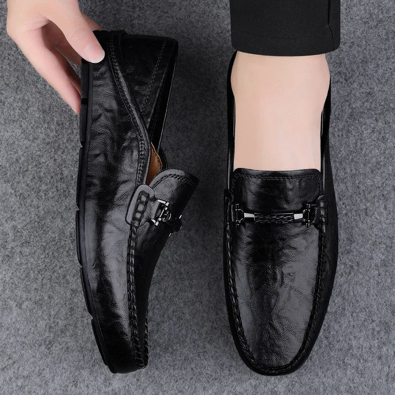 Classic Genuine Leather Loafers - VibreMode