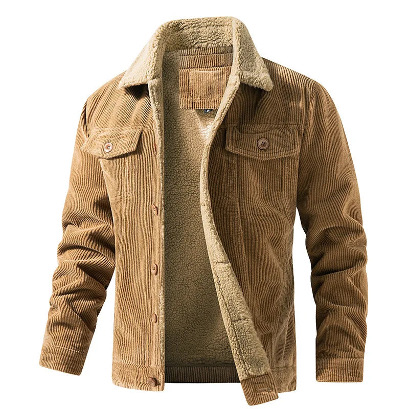 Men's Corduroy Winter Jacket - VibreMode