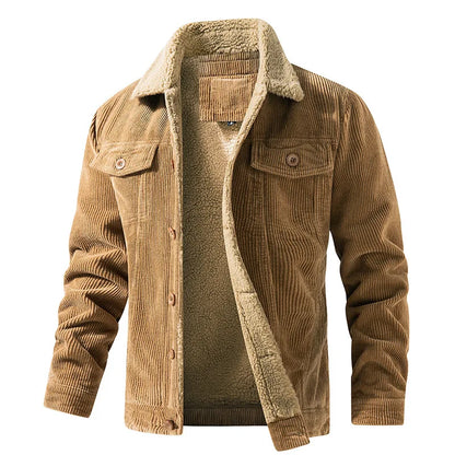 Men's Corduroy Winter Jacket - VibreMode