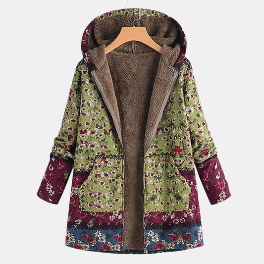 Rustic Garden Floral Trench Coat - VibreMode