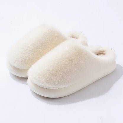 Women's Plush Indoor Slippers Soft Warm Lining Closed Toe