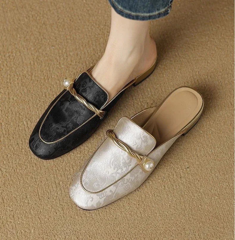 Women's Floral Square Toe Sandals
