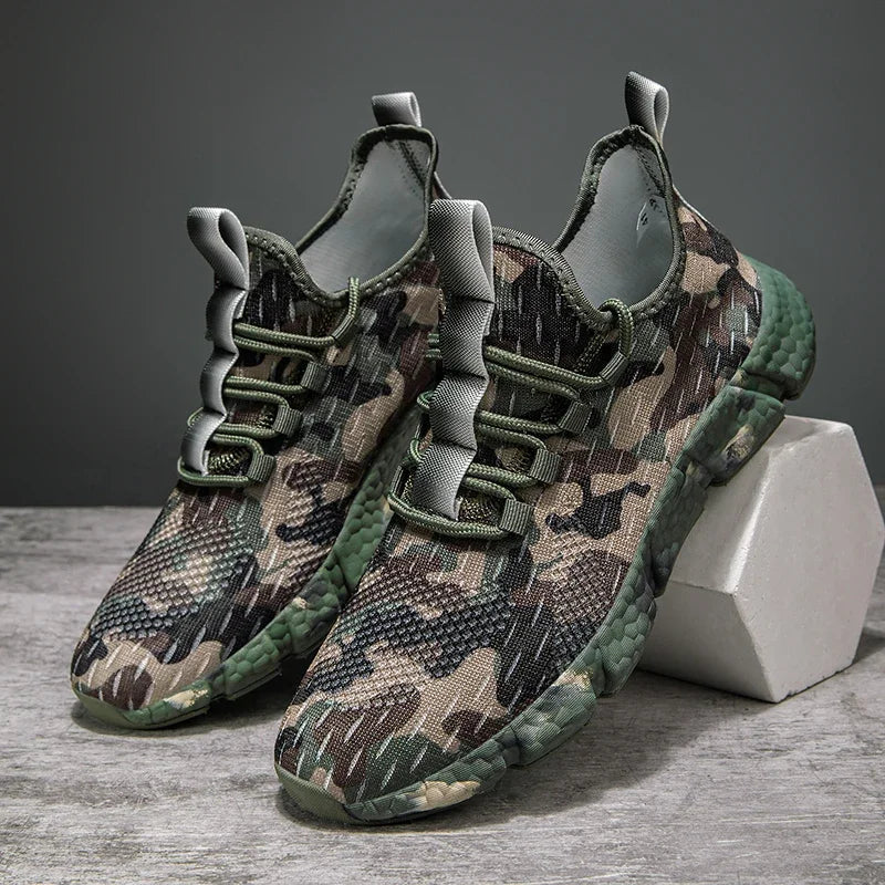 Army Green Camouflage Shoes - VibreMode