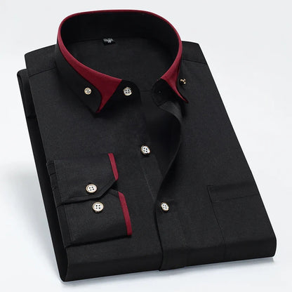 Russell Men's Contrast Collar Dress Shirt