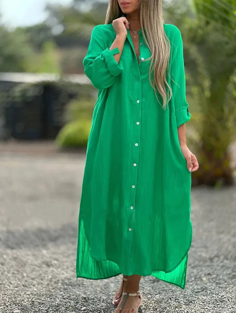 Women's Cotton Hemp Summer Dress