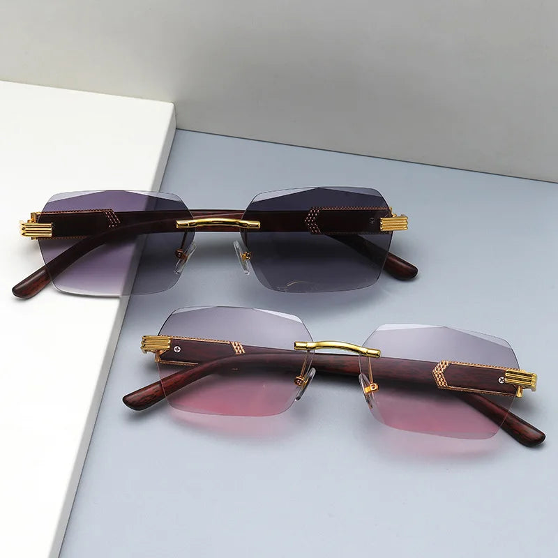 Frameless Square Sunglasses