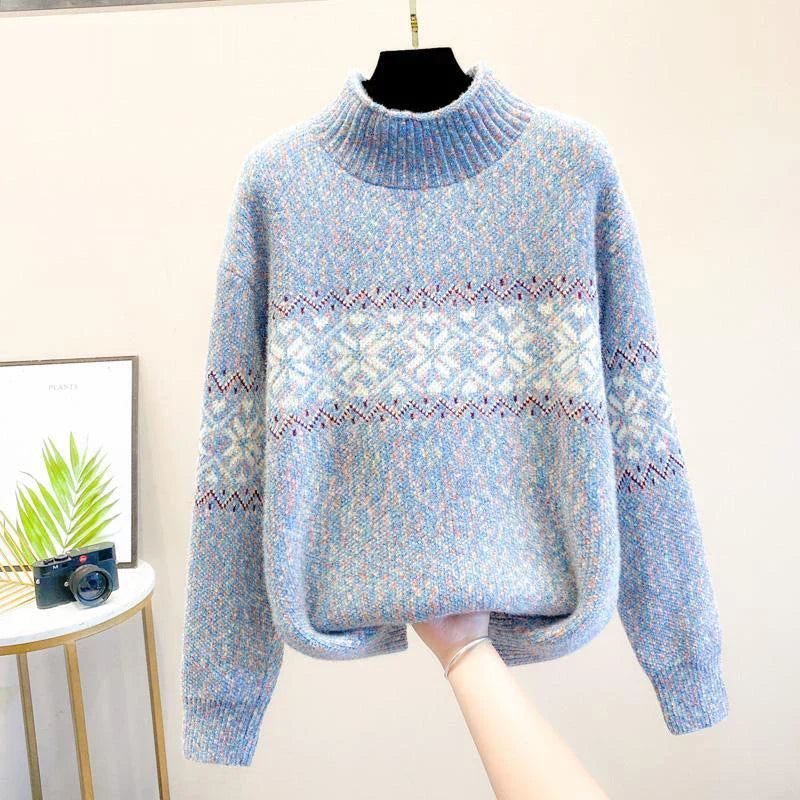 Women's Snowflake Knit Sweater - VibreMode