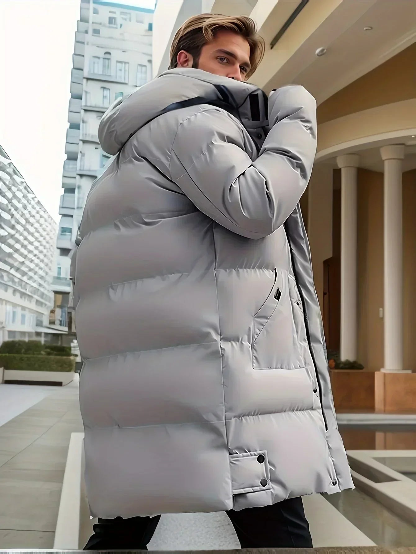 Men's Long Winter Coat Warm Comfortable