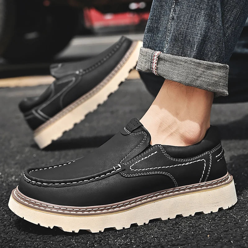 Men's Slip-On Loafers Thick Sole Casual