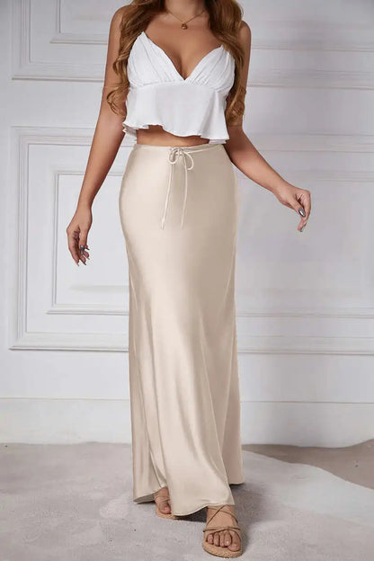 Women's Satin Maxi Skirt