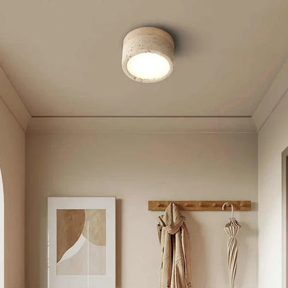 Natural Stone Flush Mount Light Modern