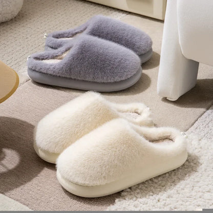 Women's Plush Indoor Slippers Soft Warm Lining Closed Toe