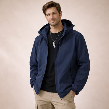 Waterproof Softshell Rain Jacket Windproof Hooded Outdoor Hiking Coat