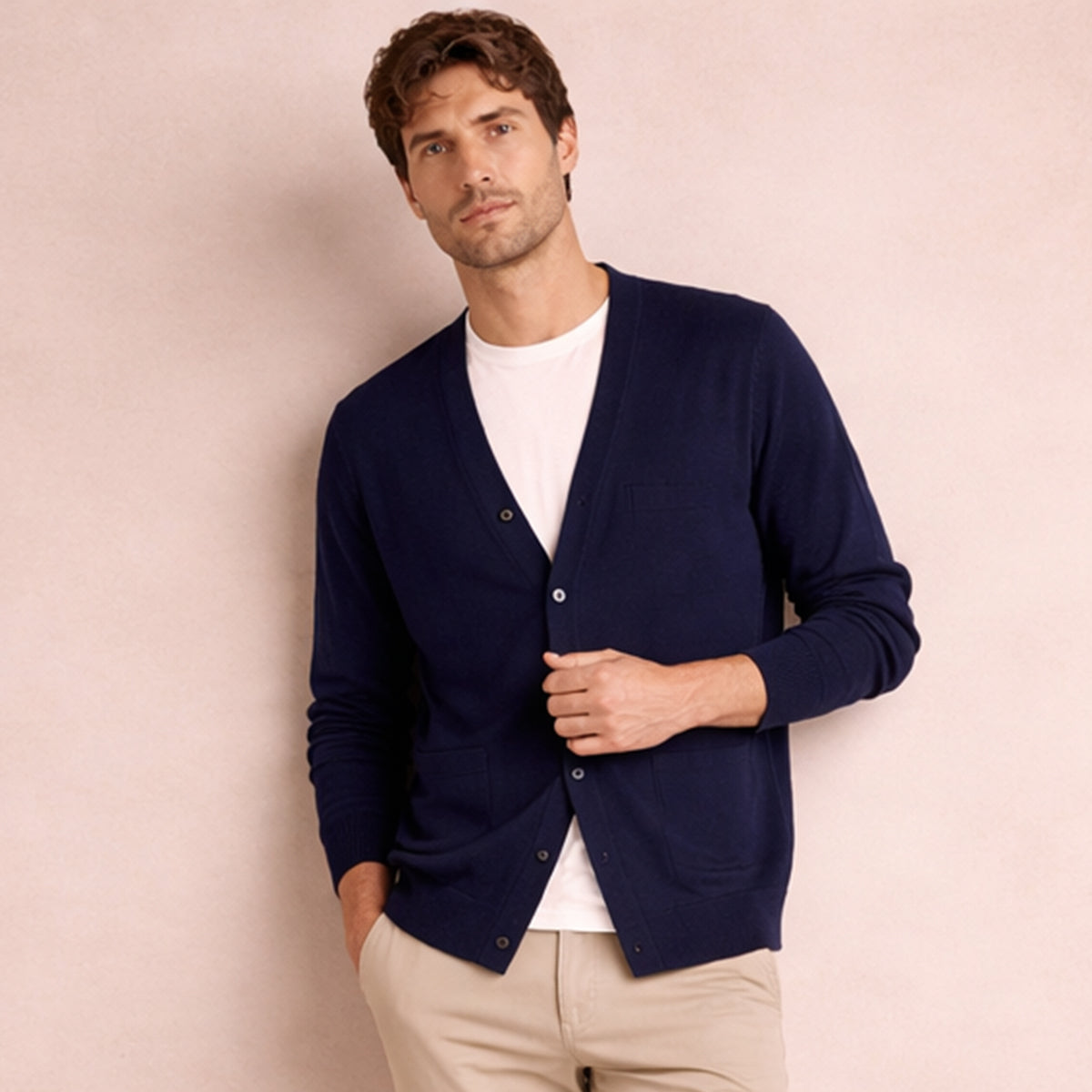 Men's 100% Cashmere Cardigan