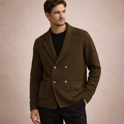 Men's Double Breasted Knit Cardigan