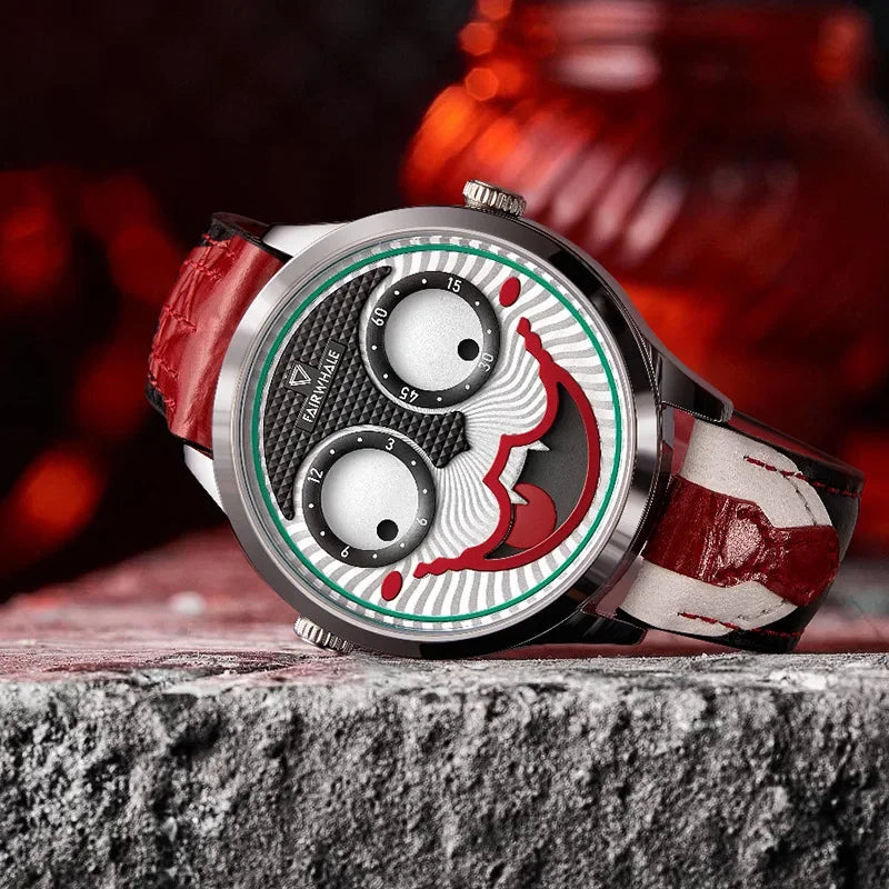 Leather Men's Watch Twisted Grin - VibreMode