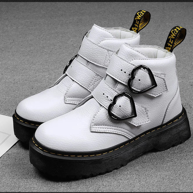 Women's Leather Platform Shoes