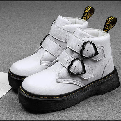 Women's Leather Platform Shoes
