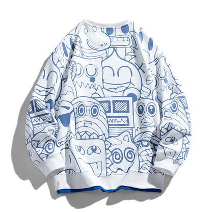 Trendy Printed Crew Sweatshirt