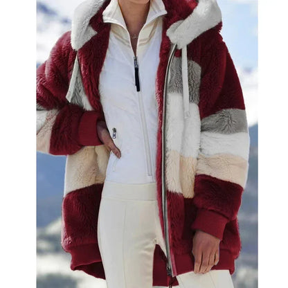 Women's Fleece Jacket Warm Hooded