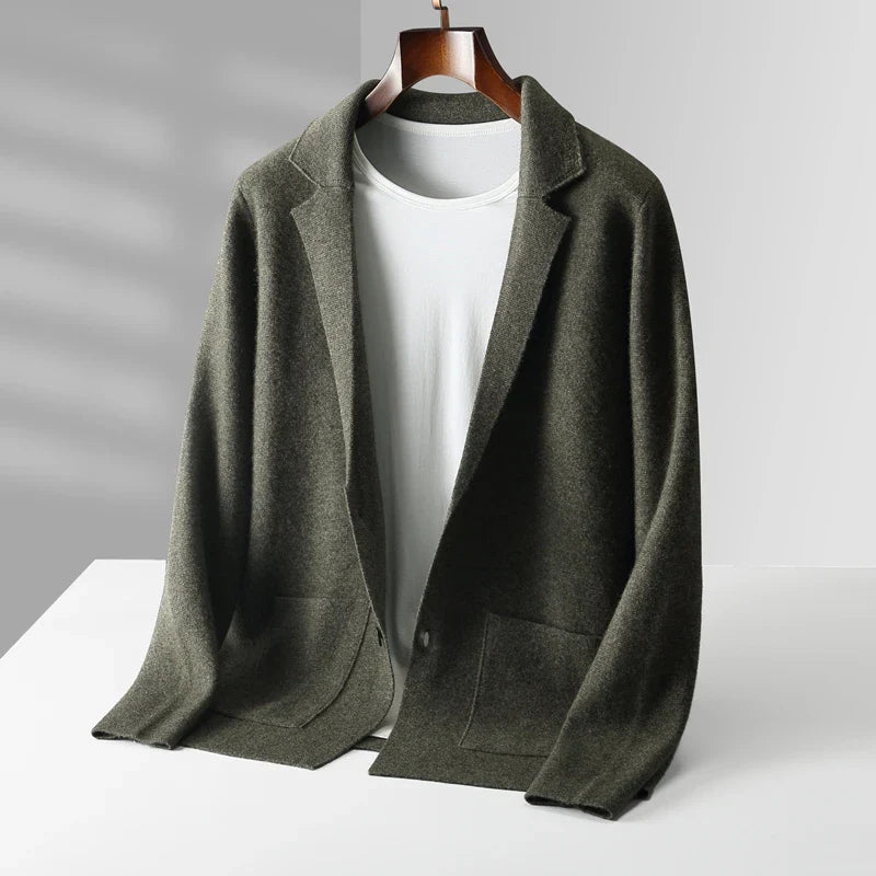 Soft Pure Wool Crew Neck Cardigan