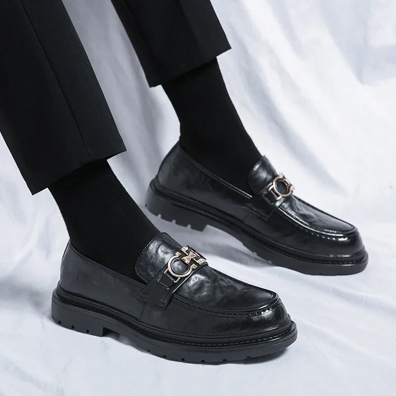 Classic Mens Leather Slip On Shoes