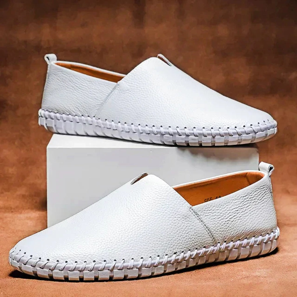 Men's Slip On Loafers Matte Genuine Leather