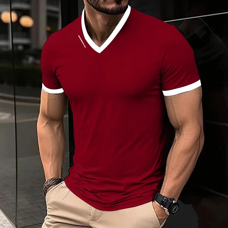 Men's V Neck Slim Fit T-Shirt