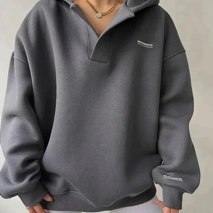 Women's Oversized V-Neck Sweater - VibreMode