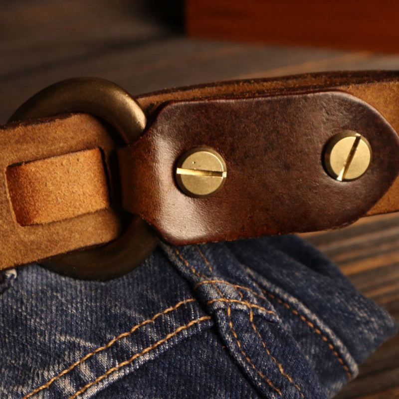 Leather Western Style Buckle Belt