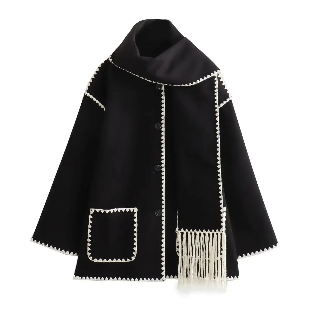 Women's Relaxed Fit Knee Length Coat Warm - VibreMode