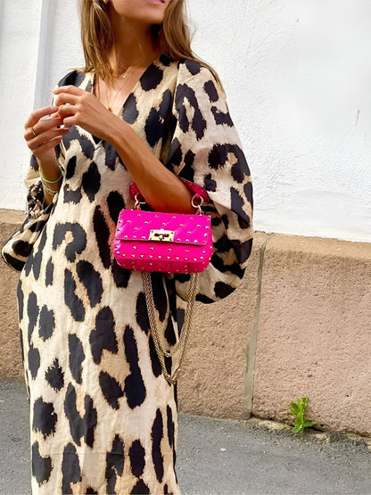 Slimming Fit Printed A-Line Dress for Women - VibreMode